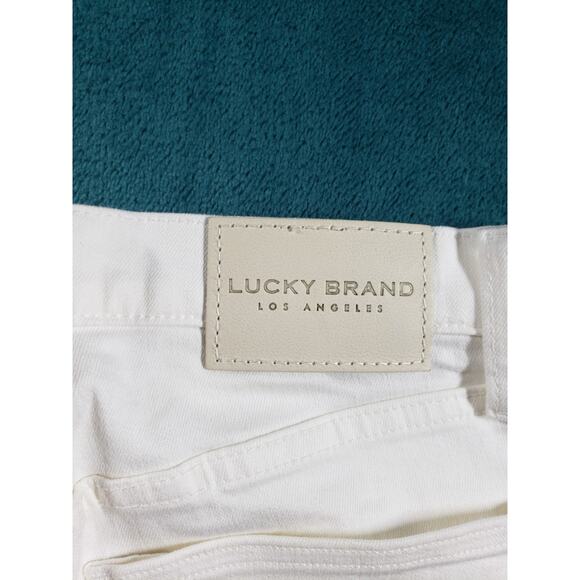 Lucky Brand Jeans Size 2 Women White Stretch Fray Hem High Rise Skinny Bridgette - Picture 14 of 15